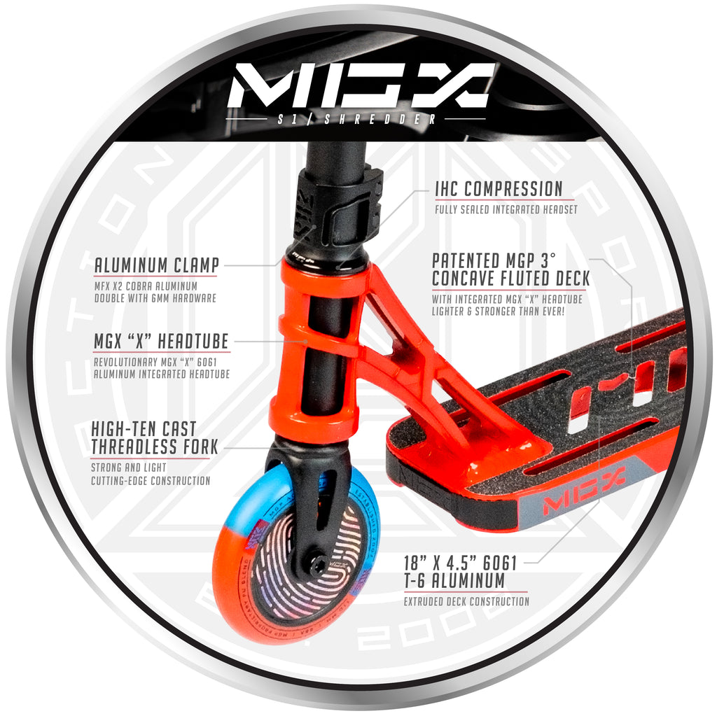 MADD GEAR MGX S1 SHREDDER SCOOTER RED / BLACK