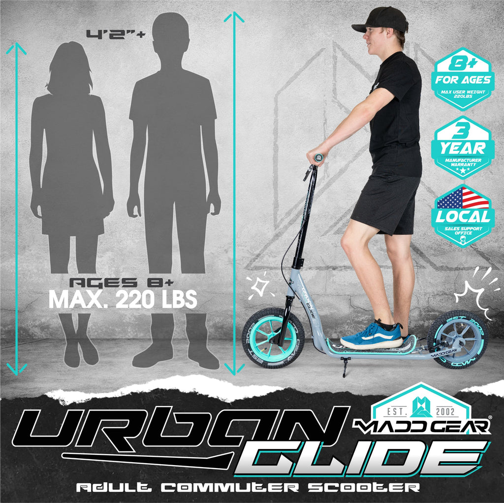 MADD GEAR URBAN GLIDE 300 GREY / TEAL - Mozzi